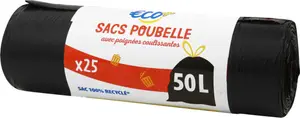 sacs poubelle coulissant - 50 l x 25 - ECO +