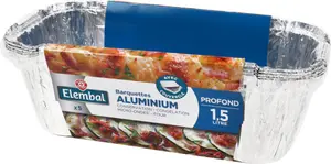 barquettes aluminium 1,5 l x 5 - ELEMBAL