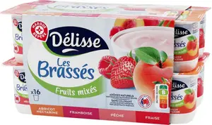 Yaourt brassé mixé aux fruits - 16 x 125 g - DELISSE