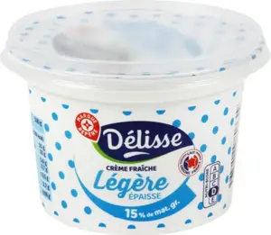Crème fraîche légère 15% Mat. Gr. - 20 cl - DELISSE