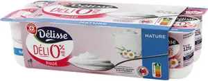 Yaourt brassé nature 0% Mat. Gr. - 8 x 125 g - DELISSE