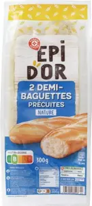 Demi-baguettes pré-cuites nature x2 - 300 g - EPI D'OR