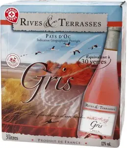 Vin Rosé Pays D’Oc Gris IGP - Bag-in-Box® 3L - RIVES ET TERRASSES