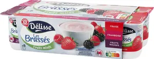 Yaourt brassé mixé aux fruits rouges - 8 x 125 g - DELISSE