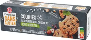Cookies aux pépites de chocolat sans gluten - 150 g - CHAQ. JR S/ GLUTEN