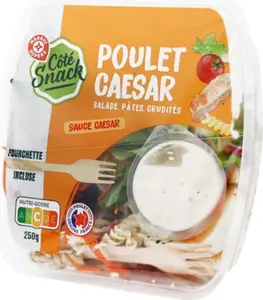 Salade poulet caesar - 250 g - COTE SNACK
