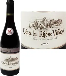 Vin Rouge Côtes Du Rhône Villages AOP - 75cl - RIVES ET TERRASSES
