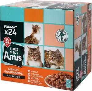 Menus gourmands viande - 24 x 100 g - TOUS MES AMIS