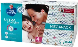 Couches Ultra Confort Maxi Taille 4 - 7/18kg x144 - MOTS D'ENFANTS