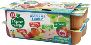 compotes panachées sans sucres ajoutés x 16 - 1,6 kg - DOUCEUR DU VERGER