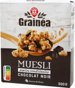 Muesli pépites croustillantes chocolat noir - 500 g - GRAINEA