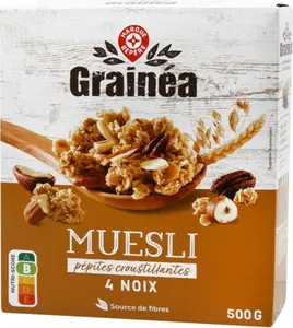 Muesli pépites croustillantes 4 noix - 500 g - GRAINEA
