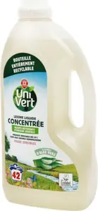 Lessive liquide concentrée peaux sensibles à l'extrait d'Aloé Véra 42 lavages - 1,5 l - UNI VERT