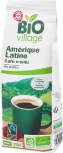 Café moulu pur arabica Amérique Latine bio fairtrade - 250 g - BIO VILLAGE