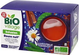 Infusion pour le soir (tilleul/mélisse/oranger/marjolaine) 20 sachets - 30 g - BIO VILLAGE