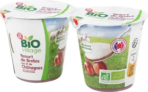Yaourt de brebis sur lit de châtaignes au lait de brebis BIO - 2x125g - BIO VILLAGE
