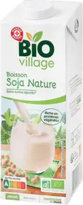 Boisson soja nature sans sucres ajoutés bio - 1 l - BIO VILLAGE