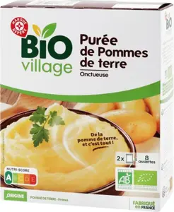 Purée de pommes de terre nature onctueuse bio - 2x125 g - BIO VILLAGE