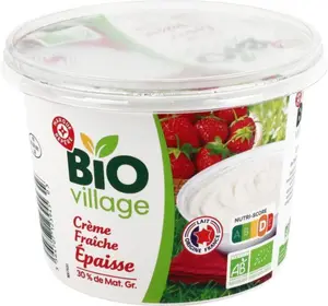 Crème fraîche épaisse bio 30% Mat. Gr. - 50 cl - BIO VILLAGE