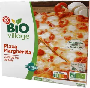 pizza margharita bio cuite au feu de bois - 350 g - BIO VILLAGE