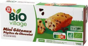Mini gâteaux aux pépites de chocolat bio - 150 g - BIO VILLAGE