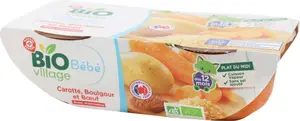 Bol carotte, boulgour et bœuf dès 12 mois bio - 2 x 200 g - BIO VILLAGE