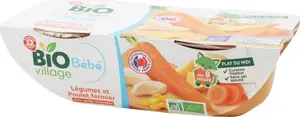 Bol légumes et poulet fermier dès 8 mois bio - 2 x 200 g - BIO VILLAGE