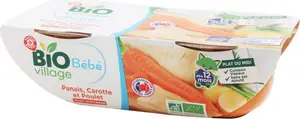 Bol panais, carotte et poulet dès 12 mois bio - 2 x 200 g - BIO VILLAGE