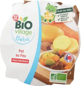 Assiette pot au feu dès 18 mois bio - 260 g - BIO VILLAGE