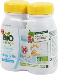Lait céréales nature dès 6 mois bio - 2 x 250 ml - BIO VILLAGE