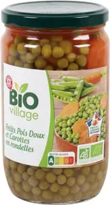 Ticket E.Leclerc avec la carte Petits Pois Carottes Bio Bocal-420G Pne - BIO VILLAGE