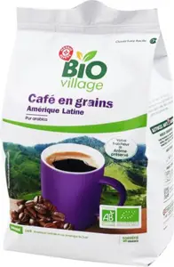 Café grains pur arabica Amérique latine bio - 500 g - BIO VILLAGE
