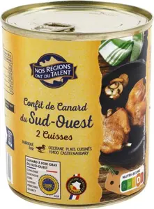 Confit de canard du Sud-Ouest 2 cuisses - 425 g - NOS REGIONS ONT DU TALENT