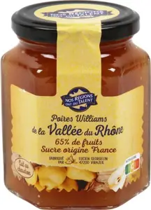 préparation de fruits aux poires Williams de la vallée du Rhône - 315 g - NOS REGIONS ONT DU TALENT