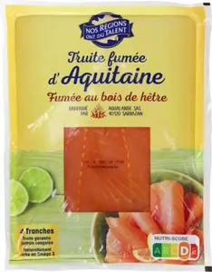 truite fumée Aquitaine 4 tranches - 120 g - NOS REGIONS ONT DU TALENT