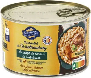 Cassoulet au confit de canard du sud-ouest et haricots de Castelnaudary - 420 g - NOS REGIONS ONT DU TALENT