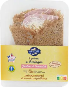 galettes jambon emmental x 2 - 300 g - NOS REGIONS ONT DU TALENT