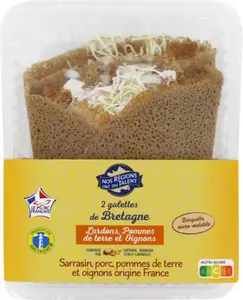 galettes pommes de terre, lardons et oignons x 2 - 300 g - NOS REGIONS ONT DU TALENT