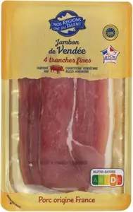 jambon de Vendée à l'ancienne 4 tranches - 120 g - NOS REGIONS ONT DU TALENT