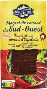 Magret de canard fumé au piment d'Espelette IGP - 90 g - NOS REGIONS ONT DU TALENT