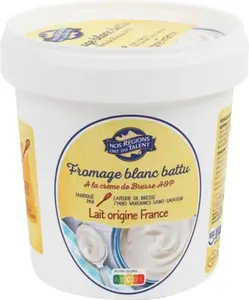 fromage blanc battu à la crème de Bresse A.O.P. - 800 g - NOS REGIONS ONT DU TALENT