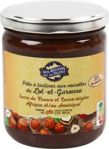 Pâte à tartiner 35% de noisettes du Lot et Garonne - 400 g - NOS REGIONS ONT DU TALENT