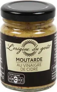 Moutarde à l'ancienne vinaigre de cidre - 100 g - L'ORIGINE DU GOUT