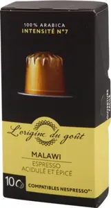 Capsules de café Malawi Pamwamba x10 - 52 g - L'ORIGINE DU GOUT