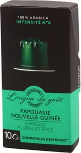 Capsules de café Papouasie Nouvelle Guinée Sigri floral et épicé x 10 - 52 g - L'ORIGINE DU GOUT