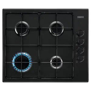 Table de Cuisson A Gaz Zgh62412ba 60cm Noir Zanus