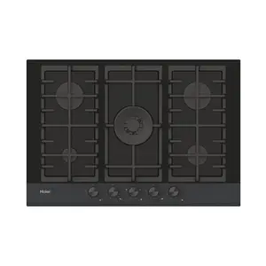 PLAQUE GAZ HAVG75HBPB 5F SERIE4 75CM NOIR HAIER