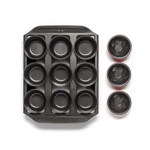MOULE MUFFINS 9PCS+ SUPPORT CREABAKE J304SS04 TEF