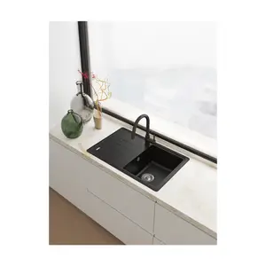 MITIGEUR LINA J DOUCHETTE 1 JET NOIR MAT FRANKE