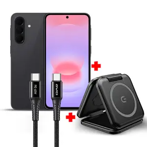 GALAXY A37 5G 8+256GB AWESOME CHARCOAL SAMSUNG + CABLE TYPE-C VERS TYPE-C 60W CL-111T NOIR AWEI + DESKTOP WIRELESS CHARGER DB-25006 FUNWAY